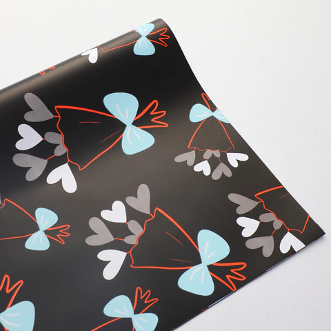 Valentine's Day Children's Day Gift Flower Packaging Paper Single-Sided Coated Waterproof Bow Design