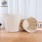 Valentine's Day Romantic Fresh Flower Bouquet Basket Oversized Woven Hug Bucket With Floral Decoration Materials for Lover Gifts