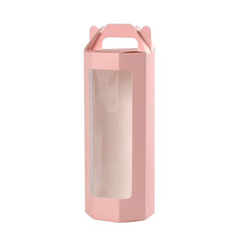 Portable Folding Flower Gift Box Window Display Simple Octagonal Transparent Packaging Eco-Friendly Recycled Materials Gift