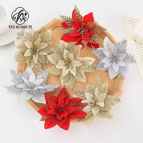 Artificial Christmas Tree Decoration Wholesale Xmas Supplies Plastic Flowering Pine Need for Gift Use