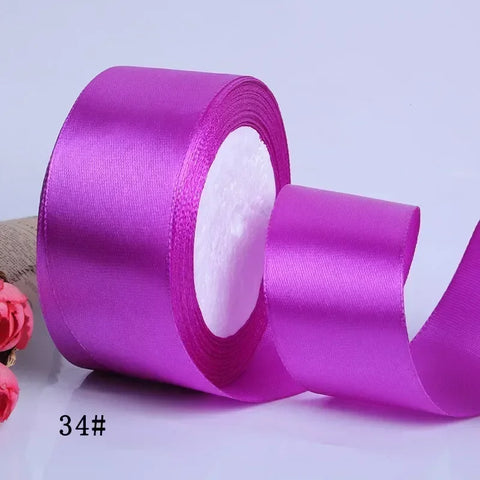 22meters Satin Ribbon 50-Color 4cm Sash DIY Craft Handmade Christmas Wedding Party Fabric Decoration Polyester Gift Ribbons