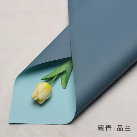 Handmade Ou Ya Two-Color Floral Wrapping Paper Waterproof Flower Packaging with Coating for Bouquets