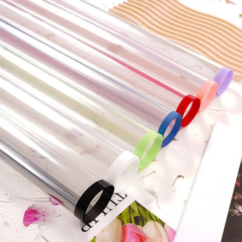 Transparent Border Coated Single-Sided OPP Waterproof Eco-Friendly Recyclable Offset Printing Compatible Flower Paper