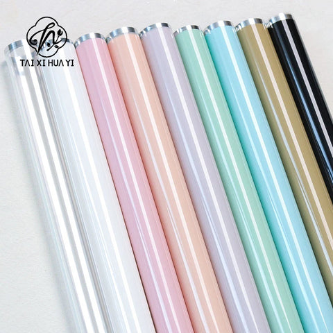 Silver Edged Semi Transparent Single-Sided Silver Ion Matte Coated Eco-friendly Recyclable Waterproof Jelly Film Bouquet Paper