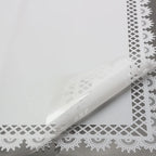 Glass Paper with Petal Lace Design Transparent Plastic Waterproof Flower Paper Single Side Coating Flower Wrapping Paper