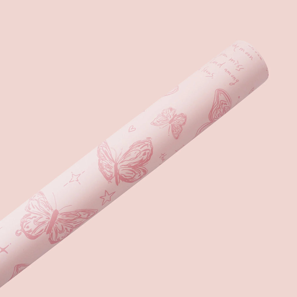Butterfly Pattern Flower Wrapping Paper Double-Sided PE Coated Recyclable 57x57cm Florist Bouquet Gift Wrap for Packaging New