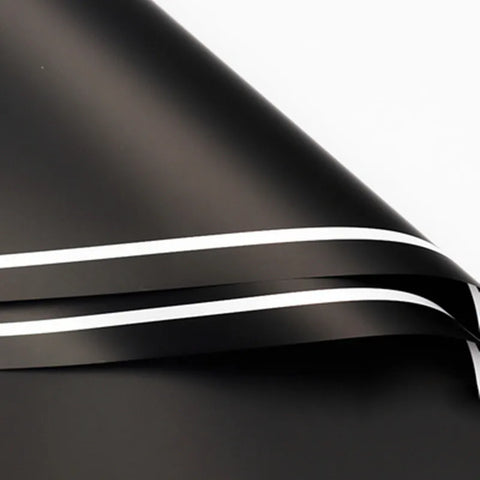 Waterproof Eco-Friendly Recyclable Korean Su Material Single Side Coating Black White Aristocratic Packaging Paper Floral