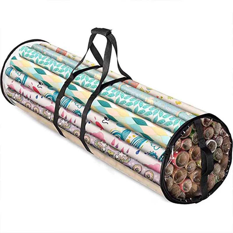 PVC Cylinder Heavy Duty Lightweight Gardening Dustproof Wrapping Paper Holder Organizer Zipper Storage Bags Customized Packing Main image