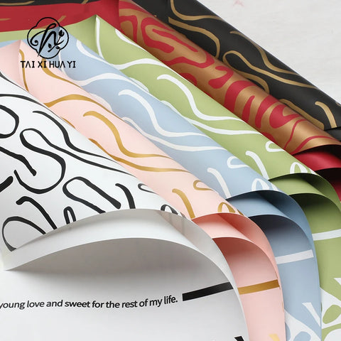 Waterproof Virgin Pulp PE Coating Floral Bouquet Wrapping Paper for Valentine's Day Gifts Florist Packaging Paper