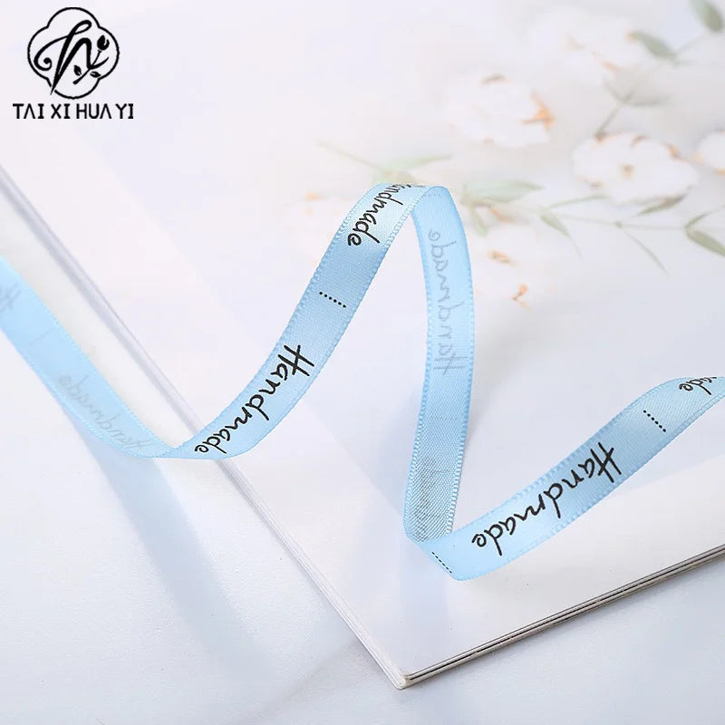 Wholesale Eco-friendly Polyester Printed Handmade Single Face Slogan Cake Decorative Ribbon Wedding