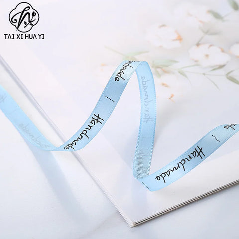Wholesale Eco-friendly Polyester Printed Handmade Single Face Slogan Cake Decorative Ribbon Wedding