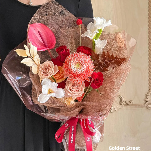 Lafite Coated Hollow Art Paper Solid Color Flower Bundle Packaging Single Side Coat Water-proof Eco-Friendly Recyclable