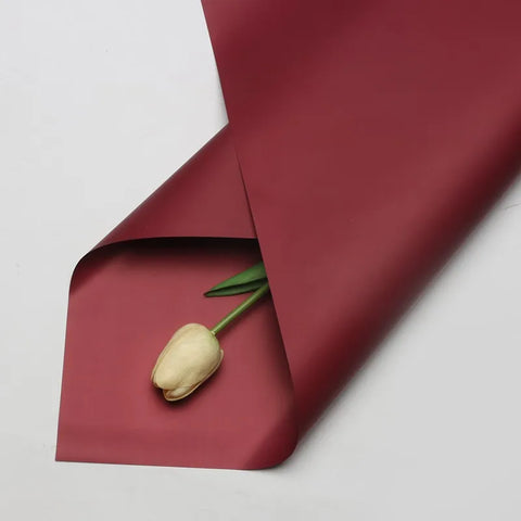 Handmade Ou Ya Two-Color Floral Wrapping Paper Waterproof Flower Packaging with Coating for Bouquets