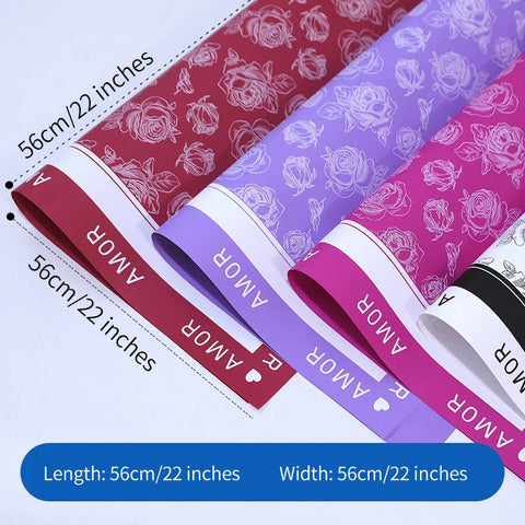Valentine's Day Waterproof Single Eco-Friendly Thickened Floral Gift Wrapping Paper Garden Flower Wrapping Paper