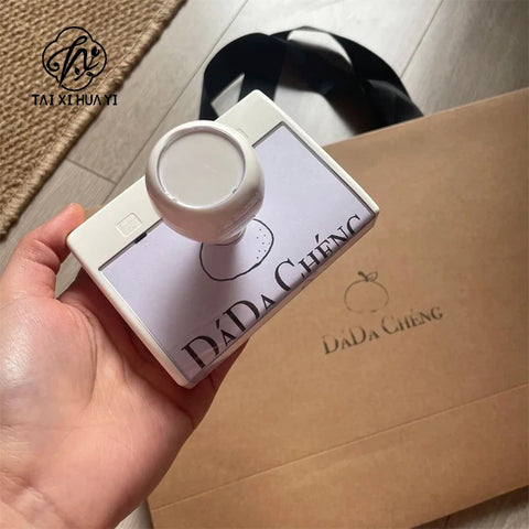 Office Flash Rubber Stamps Case with Plastic Blank Ink Stamp Mount Shell and Handle for Household Grocery and Gift Industries
