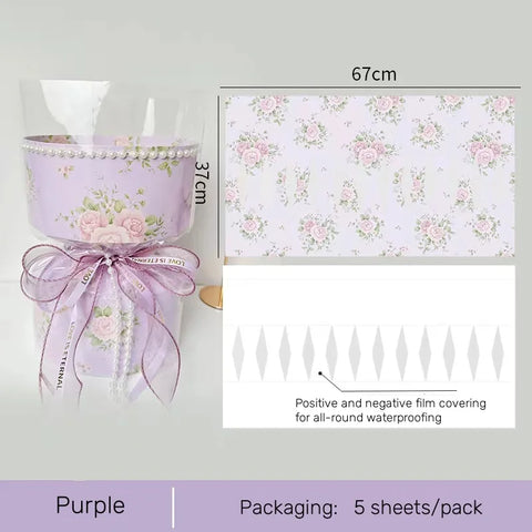 Single-Sided Coating Floral Packaging Paper Convenient Fixed Shape for Bouquet Arrangements Essential for Flower Shops