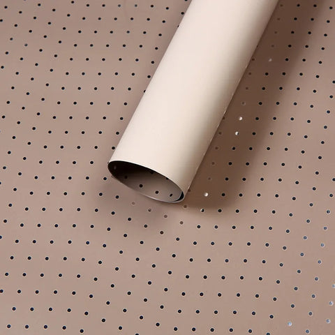 High-End Aluminum Plated Round Dot Thickened Wrapping Paper Small Waterproof Flower Design Single Side Coating