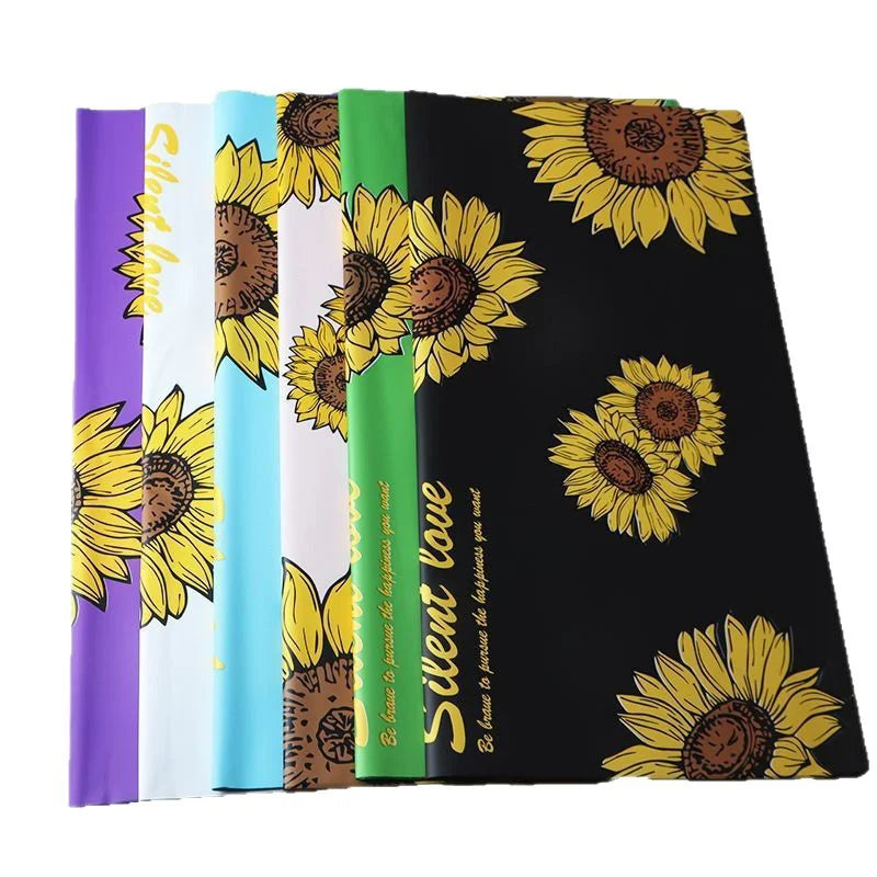 Waterproof Coated Sunflower Art Packaging Paper Flower Wrapping Paper for Flowers for Flowers and Other Items