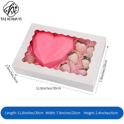 Customized Recycled Materials Embossing Cookie Bakery Cake Roll Drawer Cardboard Paper Box Lamination Disposable