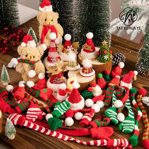 Red Fruit Branches Golden Fortune Handicraft Fashion Christmas Decoration Cashmere Yarn Flower Pot Hanging Accessories