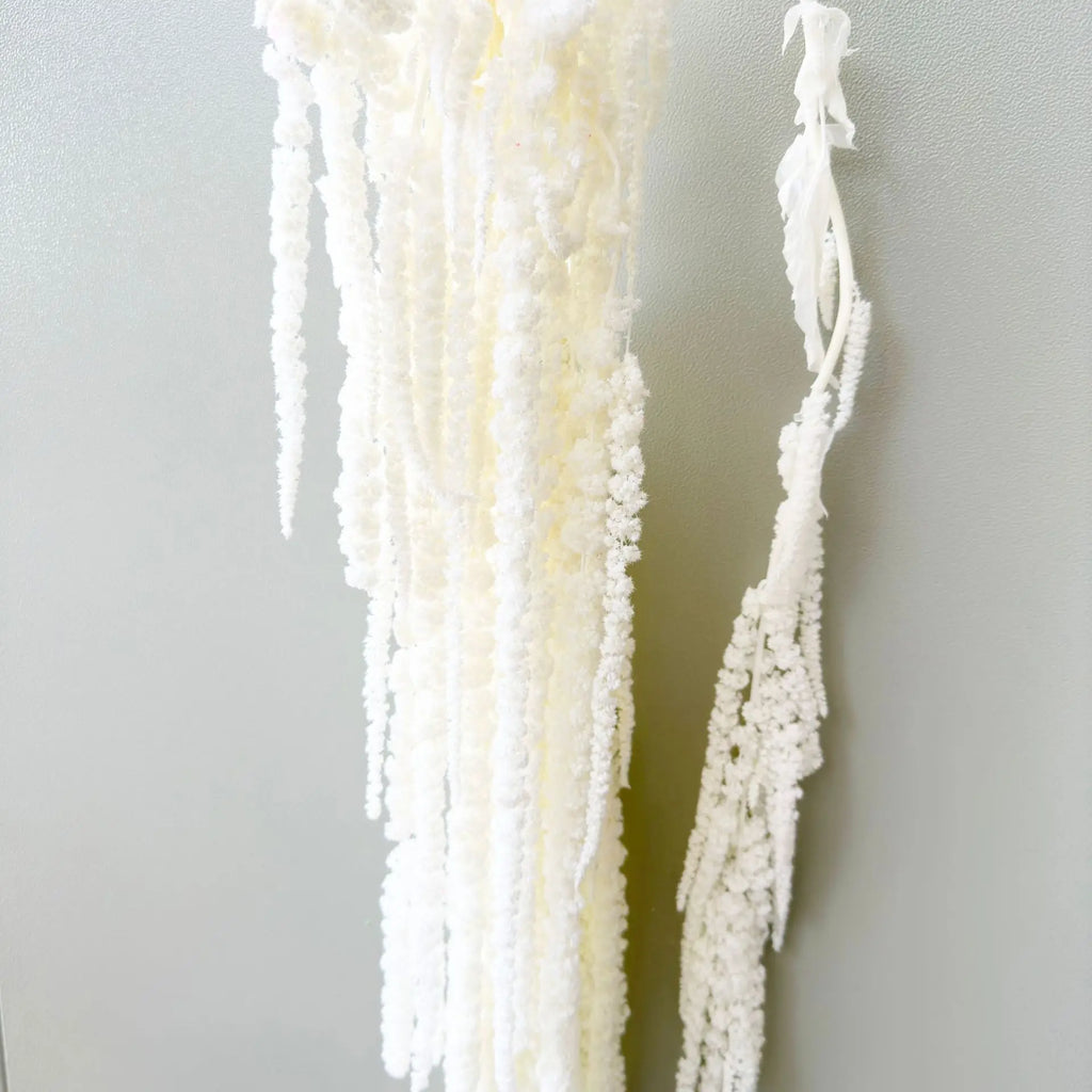 Preserved DIY Tassel Dried Decoration Flower Wall Backdrop White Artificial Flower Table Runners for Wedding Decor