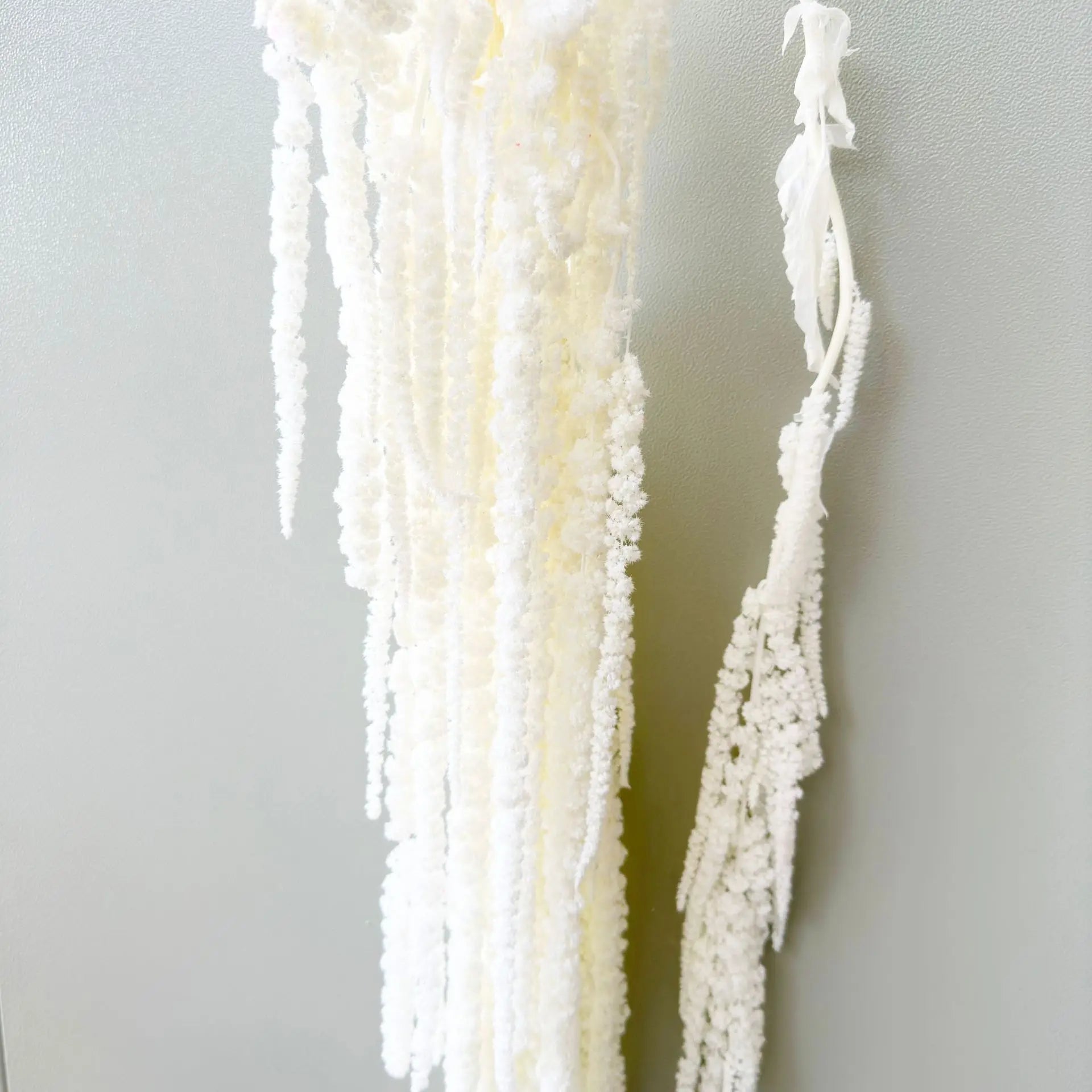 Preserved DIY Tassel Dried Decoration Flower Wall Backdrop White Artificial Flower Table Runners for Wedding Decor