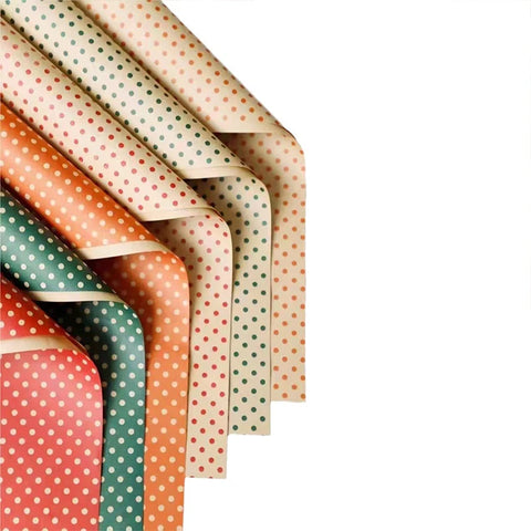 Single-Sided Polka Dot Kraft Wrapping Paper Recyclable Christmas Dotted Packaging Gift Wrap Gift Wrapping Paper