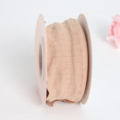 Luxury Folded Satin Ribbon Wavy Roll with Ruffled Edge-Fashionable Strap for Valentine's Day Wedding & Christmas Gift Wrapping
