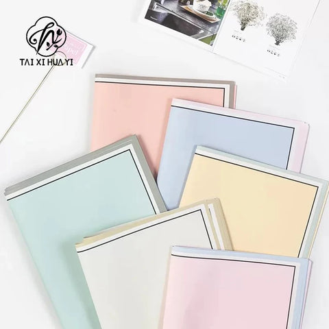 Golden Border Jelly Film Korean Su Flower Bouquet Eco-friendly Recyclable Semi Transparent Waterproof Single-Sided Coated Paper