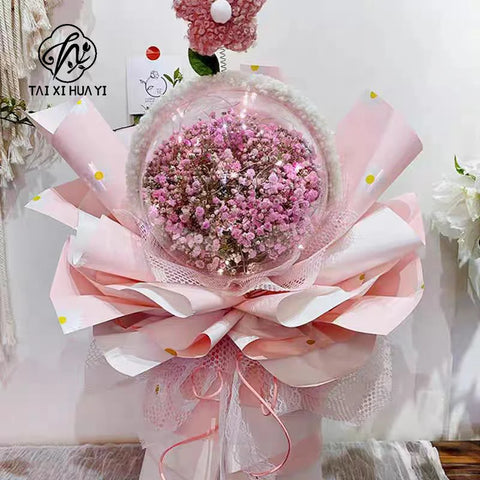 Simple and Fresh Flower Printed Waterproof Material for Flower Shop Bouquet Packaging Paper