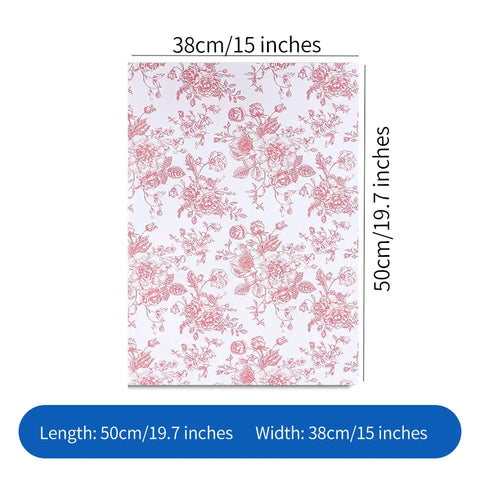Retro Style Floral Bouquet Packaging Paper 35*50cm PE High Gloss Surface Soft Waterproof for Flower Shop