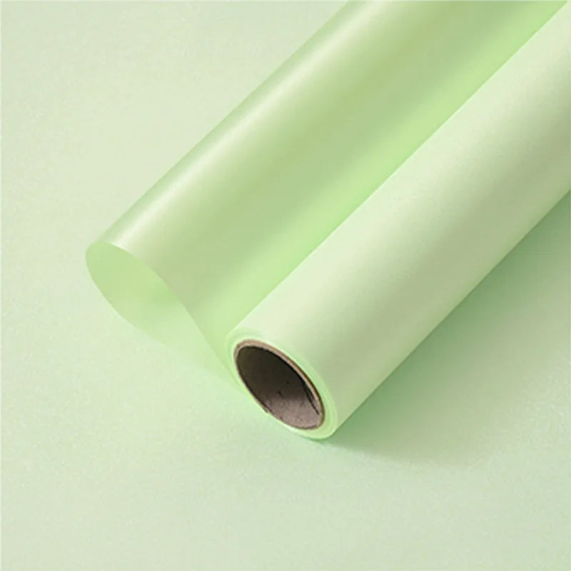 Single-Sided Coated Floral Paper Wrapped Waterproof Pearl Satin Silk Texture and Thickened Silver Glitter Film
