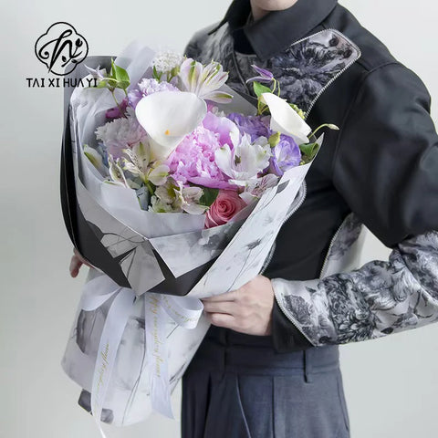 High Quality Waterproof Coated Single Side Flower Wrapping Paper Flower Shop Bouquet Wrapping Paper