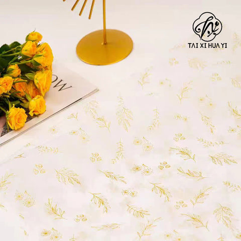 50*70cm White Recyclable Gift Wrapping Paper Flower Design for Clothing Underwear Shoes Socks Packaging
