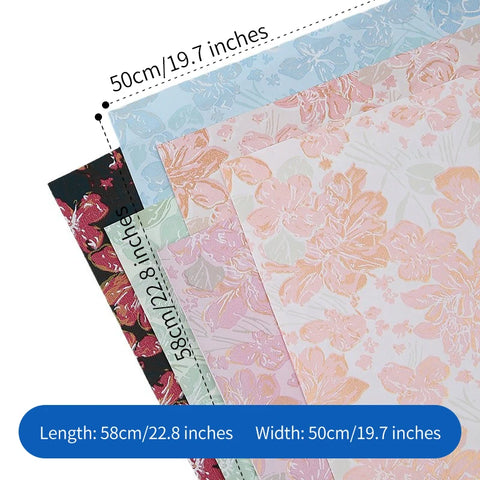 Valentine's Day 50*58cm Flower Bouquet Wrapping Paper Recyclable Duplex Board Materials for Florists