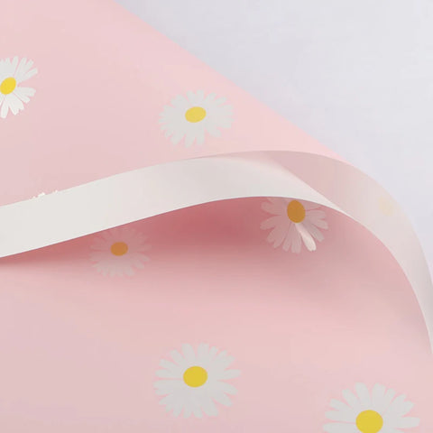 Simple and Fresh Flower Printed Waterproof Material for Flower Shop Bouquet Packaging Paper