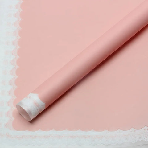 Wholesale Transparent Lace Glassine Gift Wrap Handmade OPP Coated Paper for High End Boutique and Flower Shop