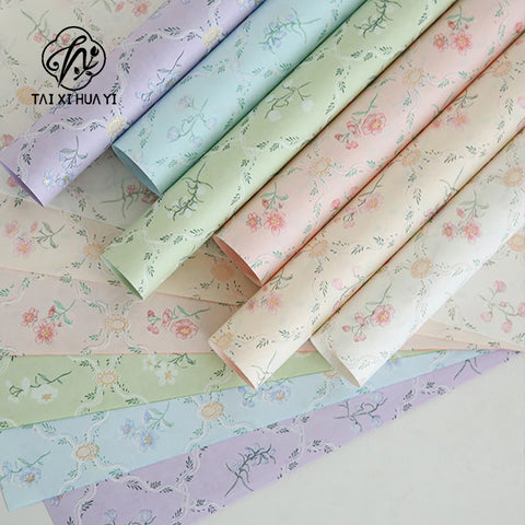 Premium Cotton Art Paper Floral Bouquet Wrapping Paper Virgin Floral Packaging Supplies for Valentine's Day Gift