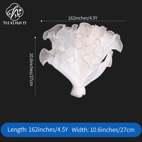 Qixi Wave Gauze Fresh Bouquet Water-proof Eco-friendly Packaging Materials Wave Design Pleats Single Side