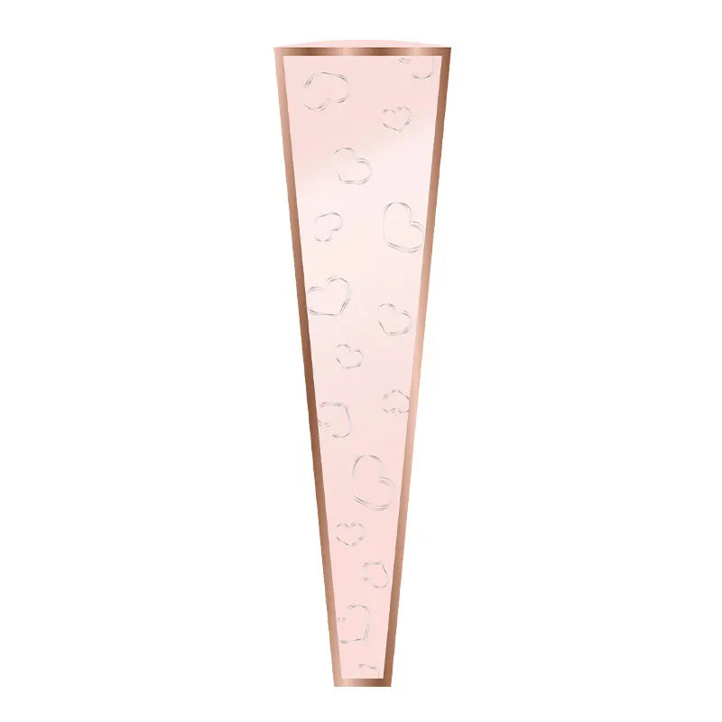 Transparent OPP Fresh Floral Packaging for Florists Elegant Heart Pattern Single Rose Flower Bag