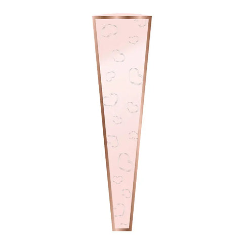 Transparent OPP Fresh Floral Packaging for Florists Elegant Heart Pattern Single Rose Flower Bag