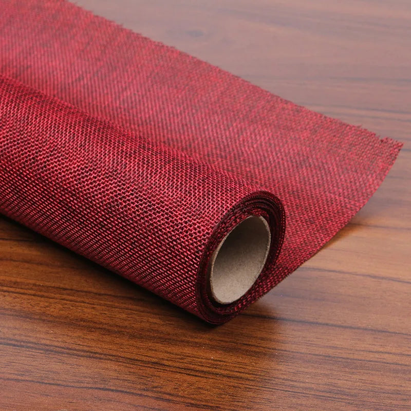 Multi-Color Coated Imitation Hemp Series Packaging Materials Fresh Flower Gift Wrapping Paper Fabric for Flower Shop Packaging