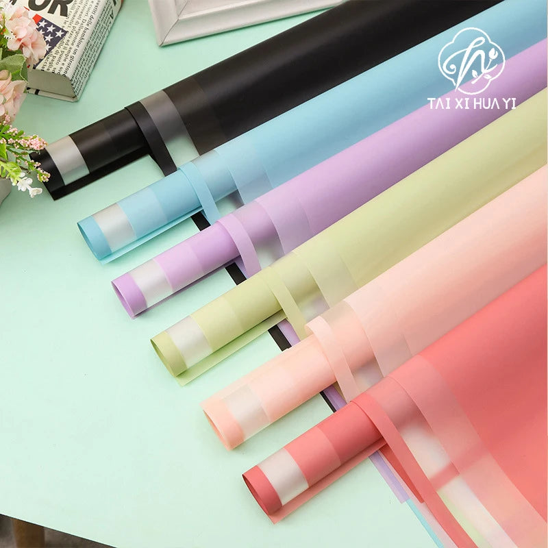 Flower Bouquet Packaging Paper Single-Sided Coated Wrapping Paper for Flower Shops รูปสินค้าหลัก