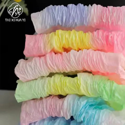 Gradient Scattered Bubble Snowflake Pattern DIY Handmade Paper Flower Bouquet Packaging for Unique Stylish Look