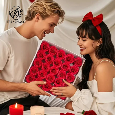 Hot Selling DIY Handmade Preserved Roses Realistic Dried Flower Gift Box Materials for Mother's Day Wedding Valentine's Day Gift