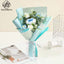 Finished Hand-knitted Soft Eco-friendly Flower Knitting Gift Yarn Bridal Bouquet Crochet Flowers for Valentine's Day