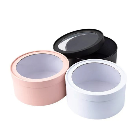 Wholesale Flower Gift Box Children's Kids New Born Baby Shower Gift Set Box with Transparent Lid Gift Hamper Box