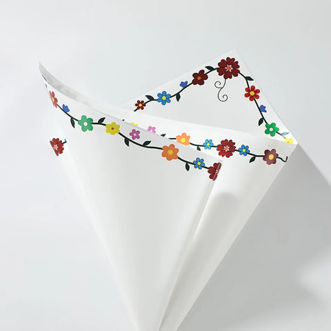 Waterproof Thick Pearl Film Wrapping Paper for Bouquets Small Fresh Flowers PVC Coated Flower Shop