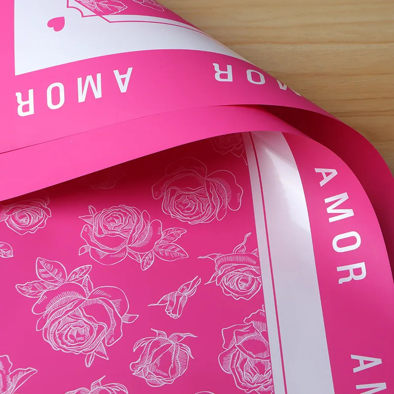 Valentine's Day Waterproof Single Eco-Friendly Thickened Floral Gift Wrapping Paper Garden Flower Wrapping Paper