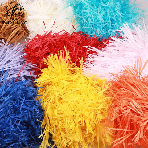 Wholesale Crinkle Cut Biodegradable Recyclable Raffia Paper Shreds 10g 20g 50g Bulk Gift Box Packaging Filling Eco-Friendly